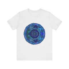 Dark Blue & Green Mandala T-Shirt - Spiritual Art - Unique, intricate design with vibrant colors, perfect for expressing your spiritual side