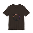A spooky and stylish Black Cat Mystery Moon T-Shirt featuring a mysterious black cat against a full moon backdrop