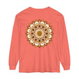 Intricate Mandala Unisex Long Sleeve T-Shirt featuring vibrant, detailed mandala design