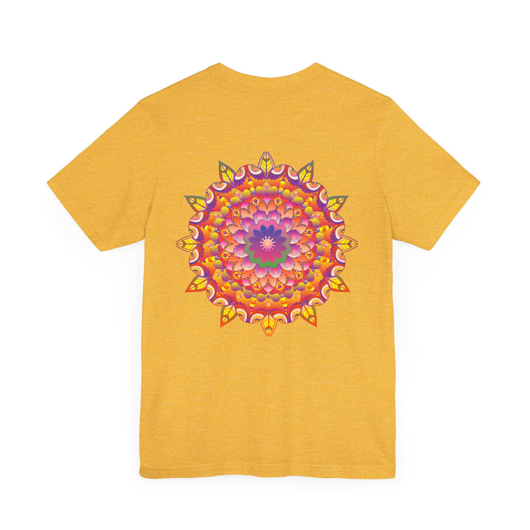 Vibrant mandala t-shirt with a bold and vibrant mandala pattern