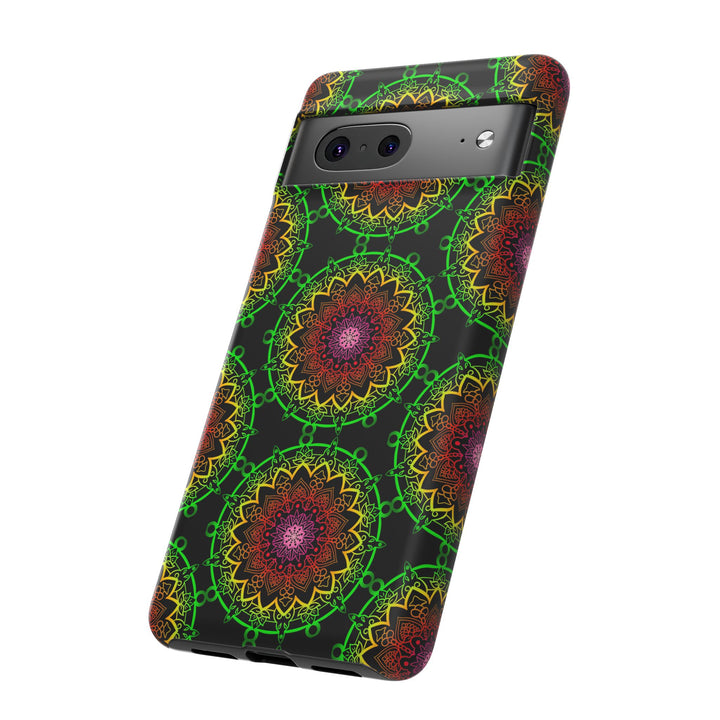 Artistic Mandala Phone Case with Bold Patterns and Modern Flair