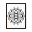 Beautiful handmade black and white mandala art on gallery canvas wraps