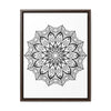 Beautiful handmade black and white mandala art on gallery canvas wraps