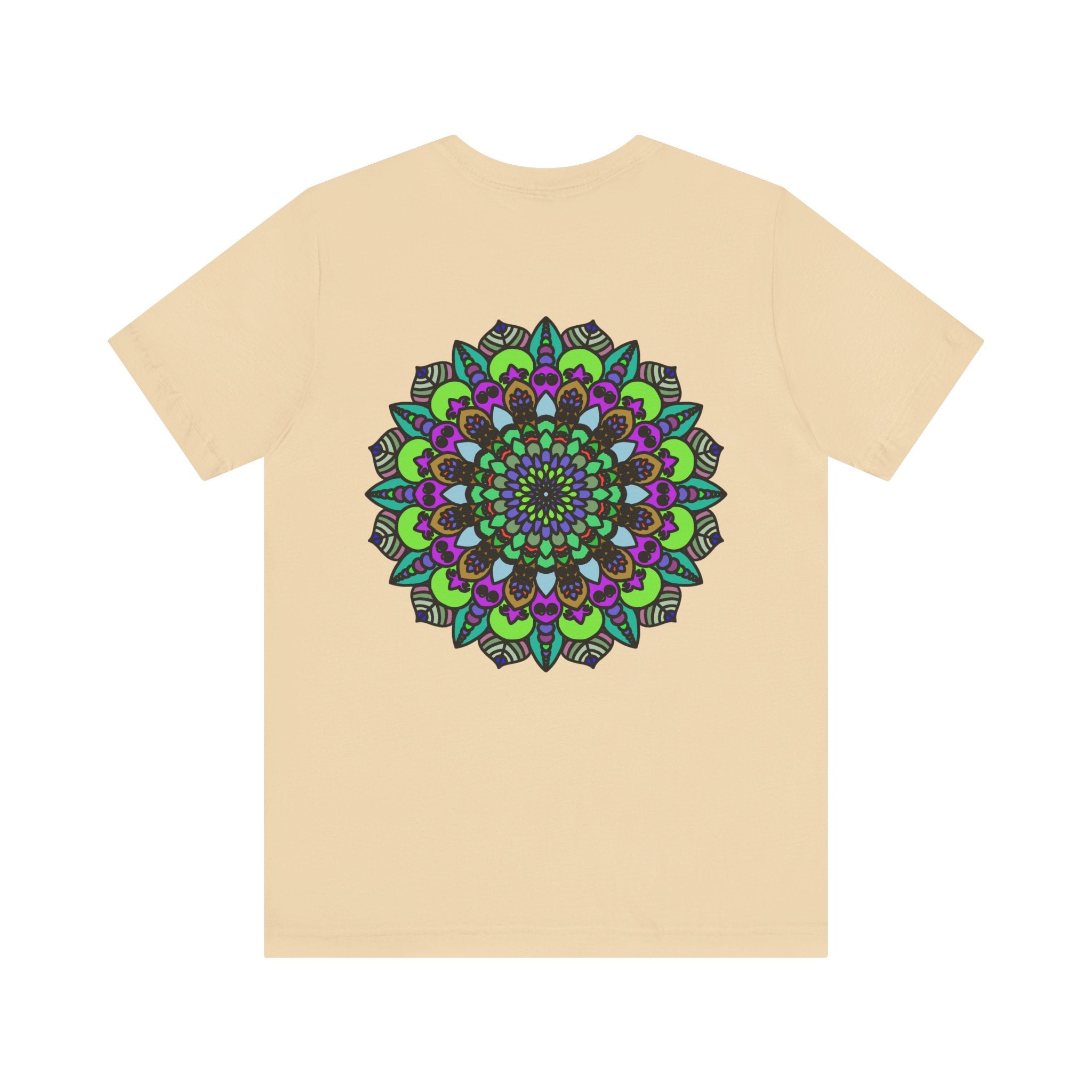 Beautiful mandala peace tee with intricate design symbolizing spiritual harmony and tranquility, perfect for those seeking inner peace and balance