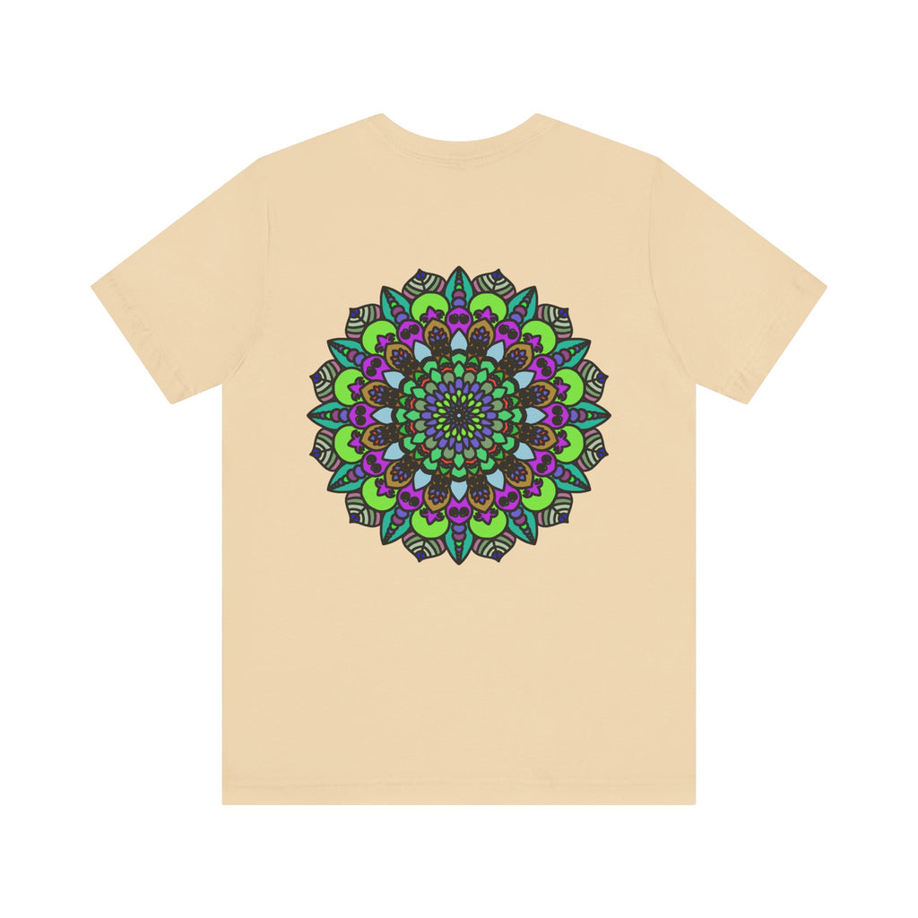 Beautiful mandala peace tee with intricate design symbolizing spiritual harmony and tranquility, perfect for those seeking inner peace and balance