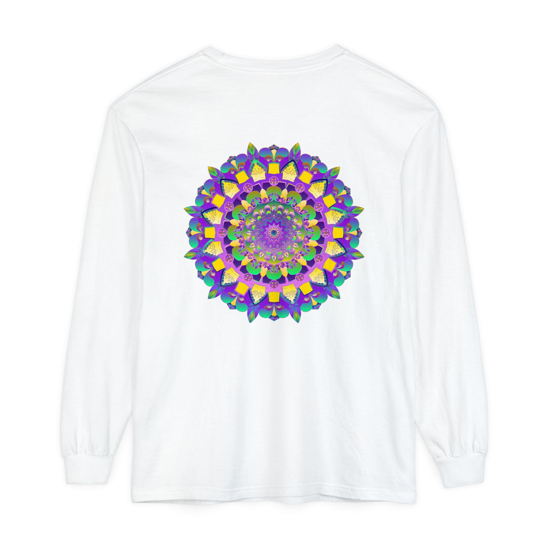 Colorful and intricate mandala design long sleeve t-shirt for all genders