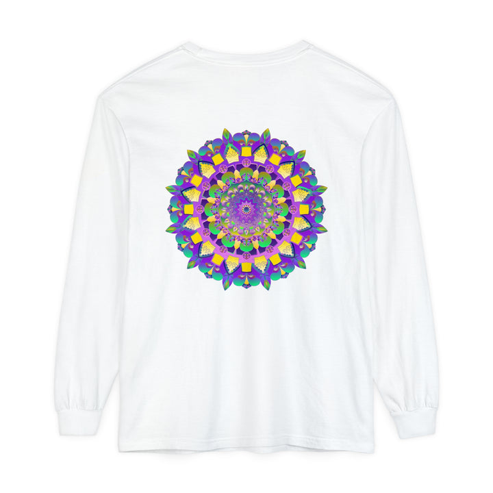 Colorful and intricate mandala design long sleeve t-shirt for all genders