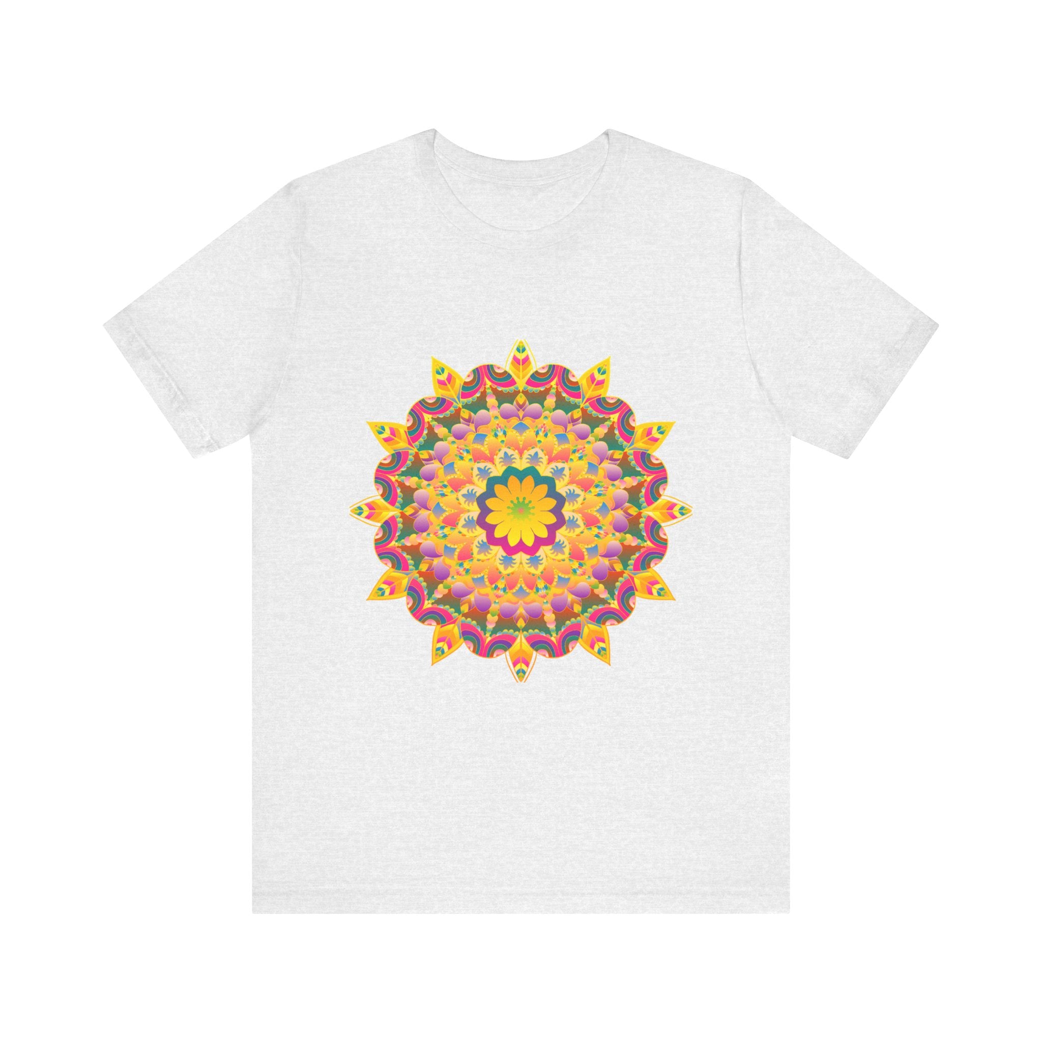 Vibrant Mandala T-Shirt featuring colorful and intricate spiritual art design