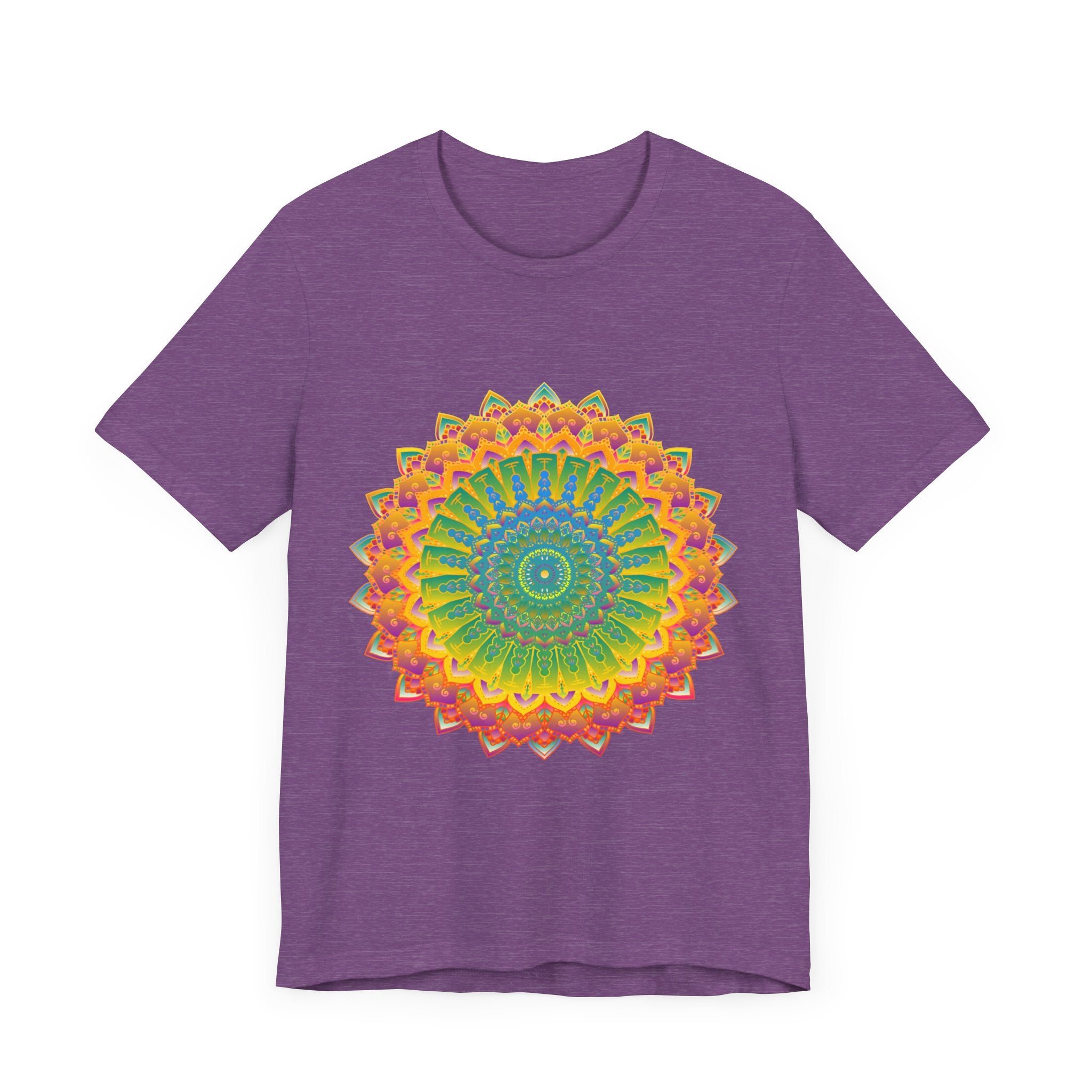 Beautiful and detailed Vibrant Mandala Tee featuring intricate art and design