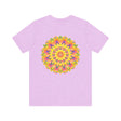Eye-catching tee with a stunning mandala print symbolizing harmony
