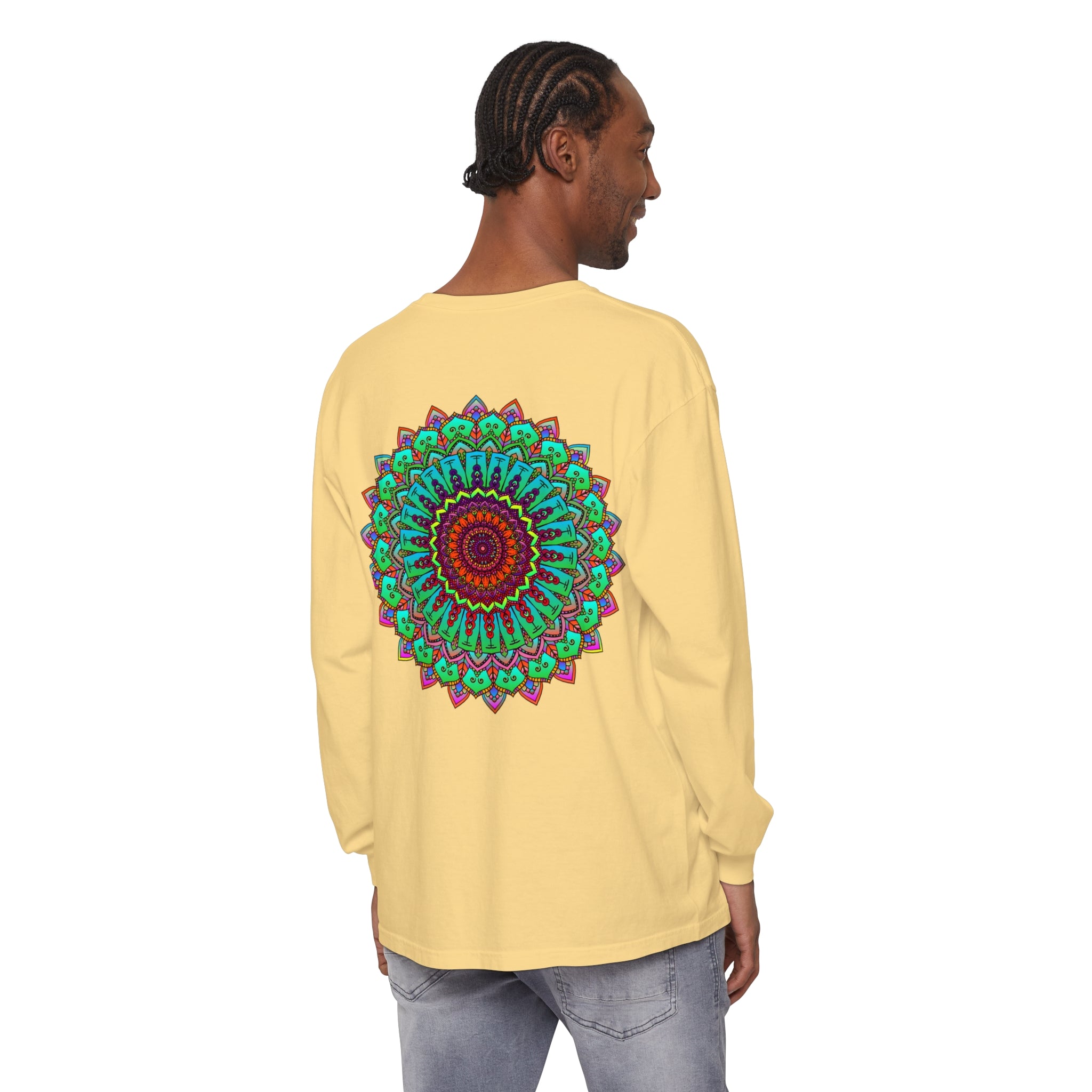 Vibrant Mandala Long Sleeve T-Shirt - Spiritual Art 47