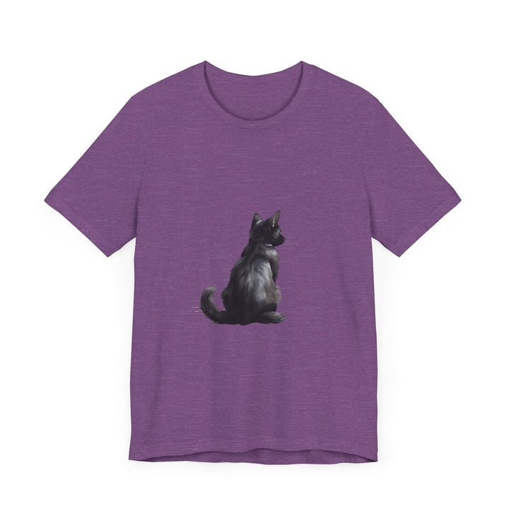 Black Cat Mystery - T-Shirt featuring a sleek black cat design on a comfortable cotton tee perfect for casual wear