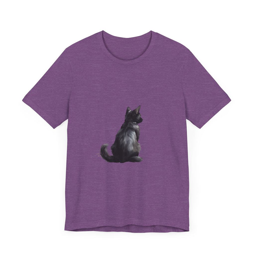 Black Cat Mystery - T-Shirt featuring a sleek black cat design on a comfortable cotton tee perfect for casual wear