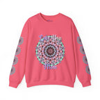 Felpa girocollo ispirata al mandala per mamme in tenui colori pastello