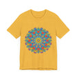 Vibrant Mandala Tee with Intricate Design in Bright Colors and Detailed Patterns
