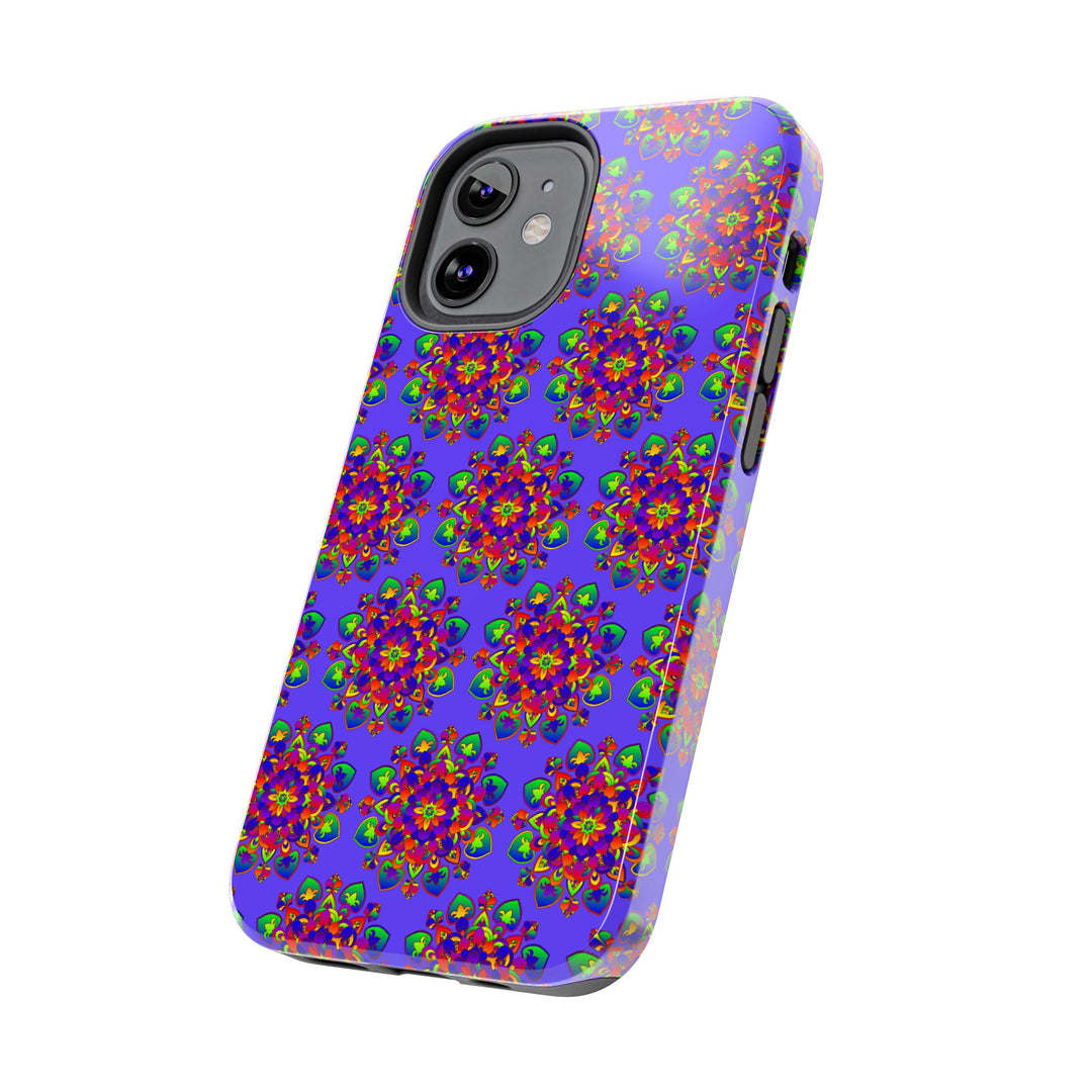 Tiled Hand Drawn Mandala Rainbow Phone Case - Standard alt text 53