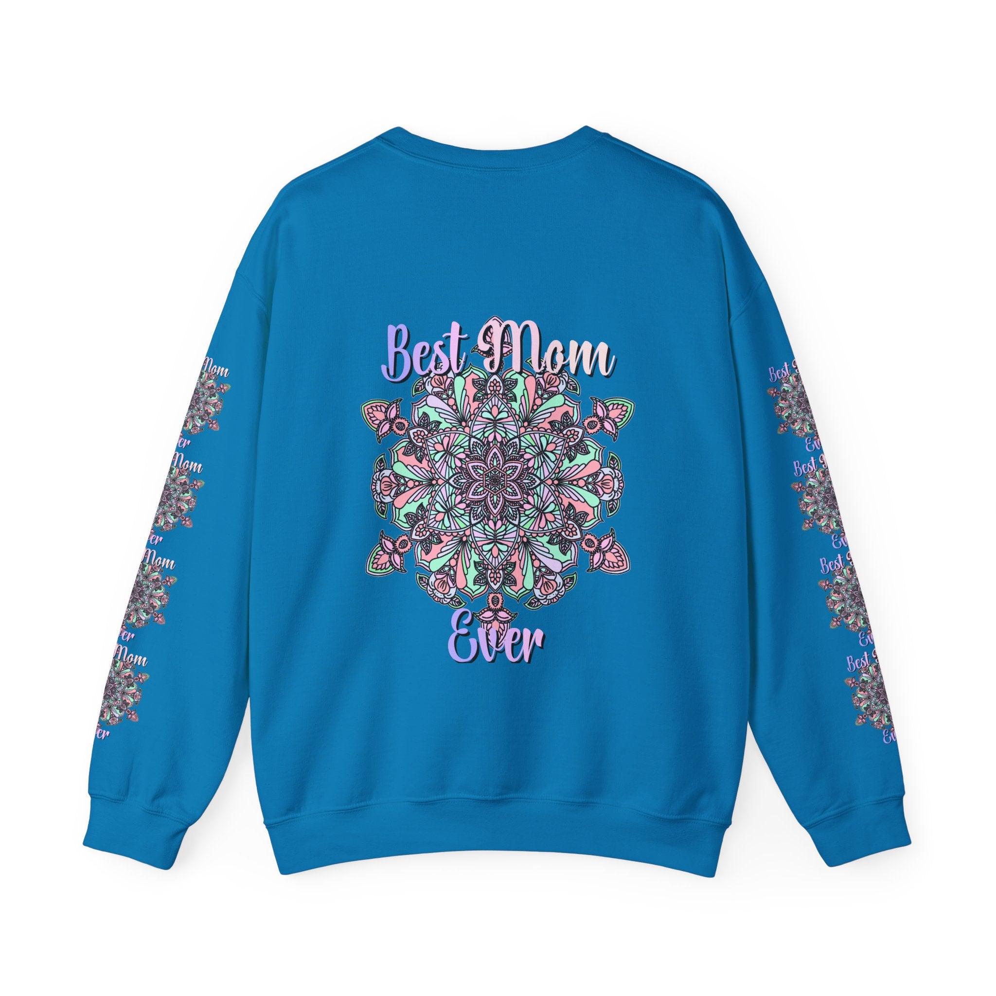 Mandala Design Sweatshirt in Soft Pink and Lavender for Moms