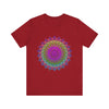 Vibrant Mandala Tee featuring colorful and intricate spiritual art design