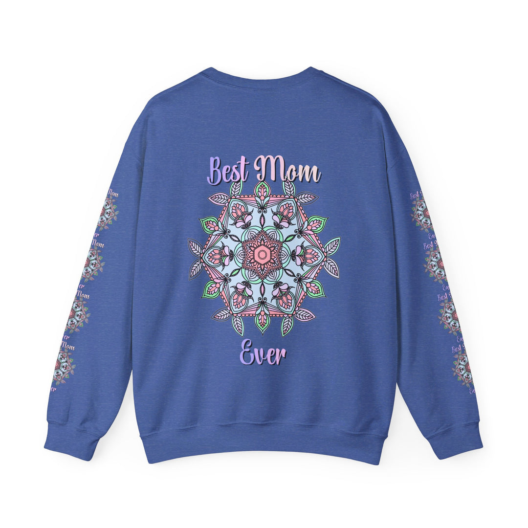 Cozy and stylish unisex crewneck sweatshirt with 'Best Mom Ever' design, perfect birthday gift for mom