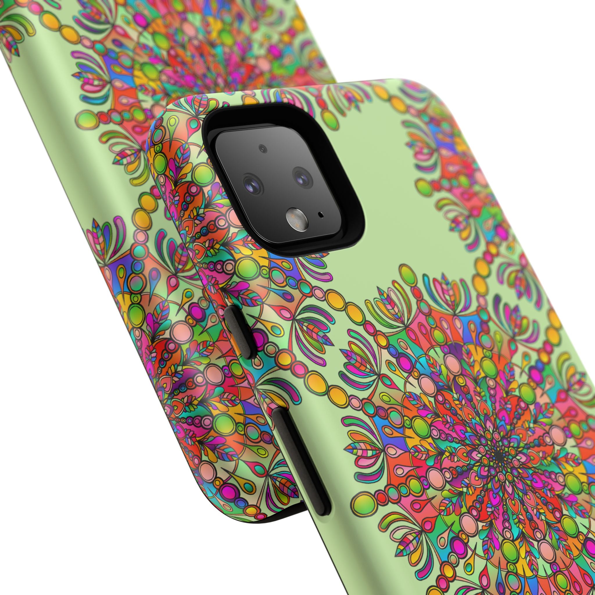 Custodia Vibrant Mandala per iPhone e Google Pixel | Custodie resistenti