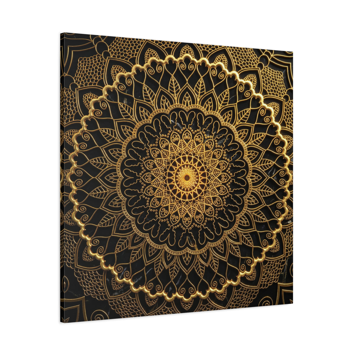 Himmlische Geometrie auf Marmor – gespannte Leinwand mit mattem Finish