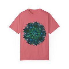 Unisex hand-drawn intricate mandala t-shirt featuring detailed design and vibrant colors