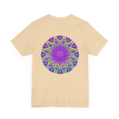 Beautiful purple mandala tee featuring intricate spiritual design for peaceful and harmonious vibes