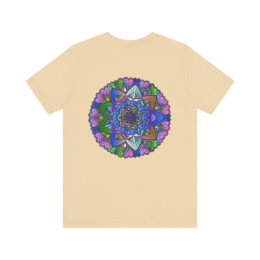 Beautiful and colorful mandala t-shirt with a spiritual peace design