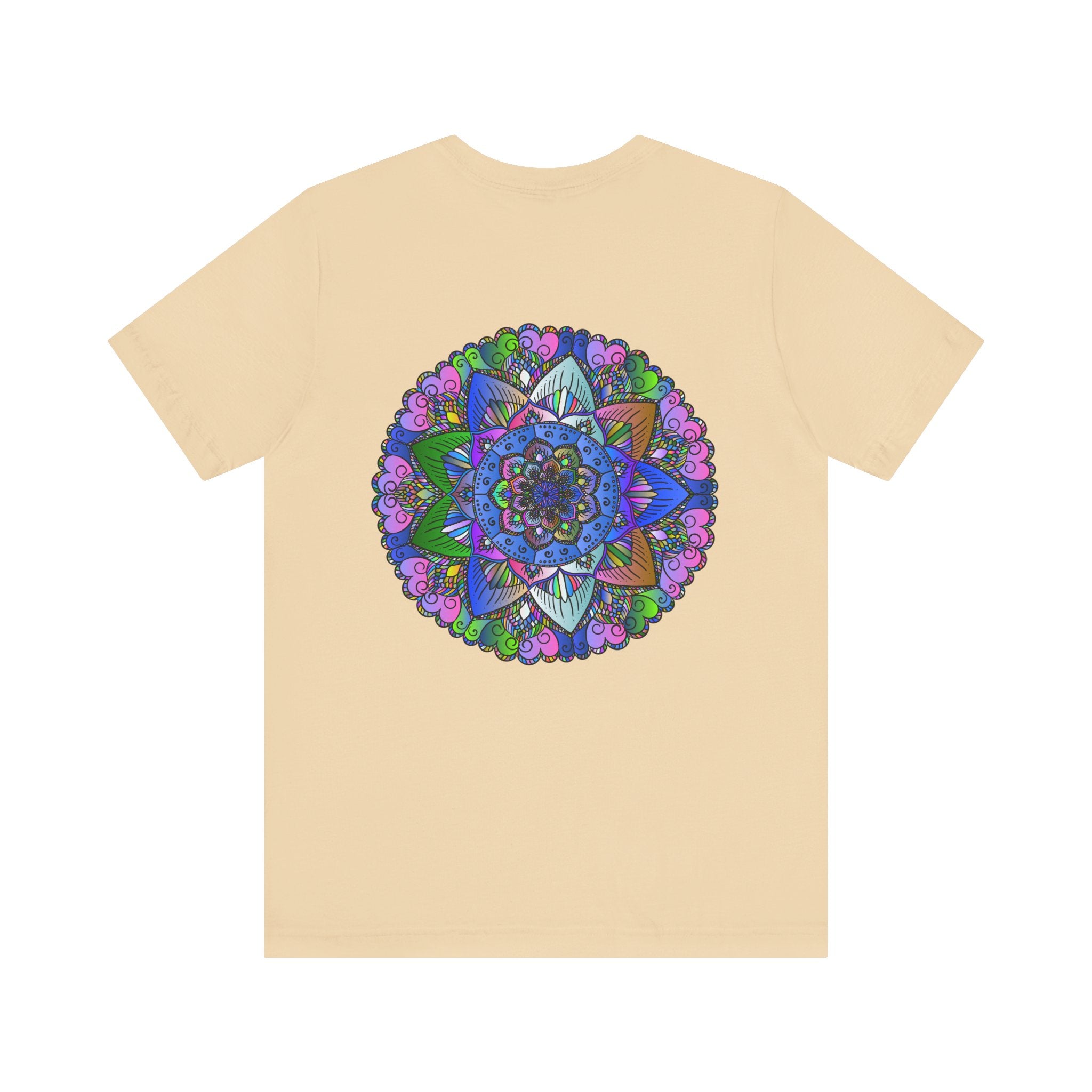 Beautiful and colorful mandala t-shirt with a spiritual peace design