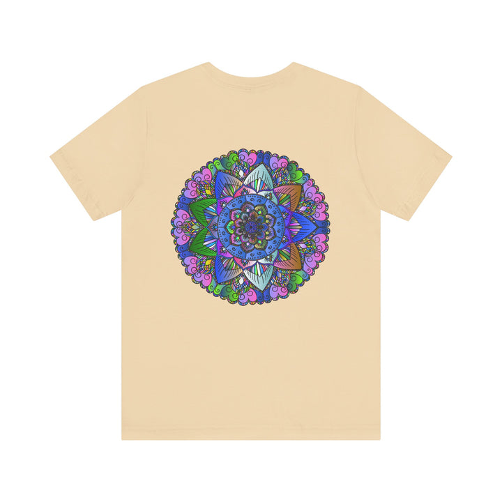 Beautiful and colorful mandala t-shirt with a spiritual peace design