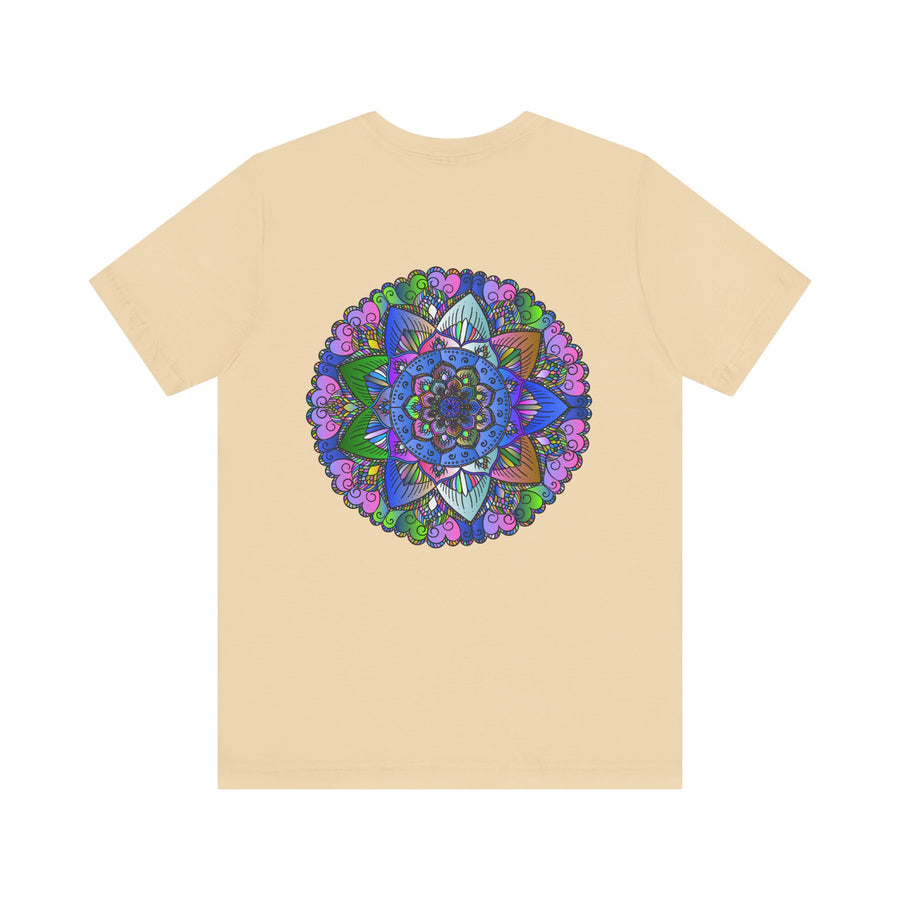 Beautiful and colorful mandala t-shirt with a spiritual peace design