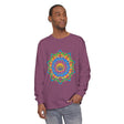 Intricate Mandala Long Sleeve T-Shirt featuring a beautiful and detailed mandala design in vibrant colors