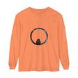 Black unisex long sleeve t-shirt with a unique and mesmerizing sphere design