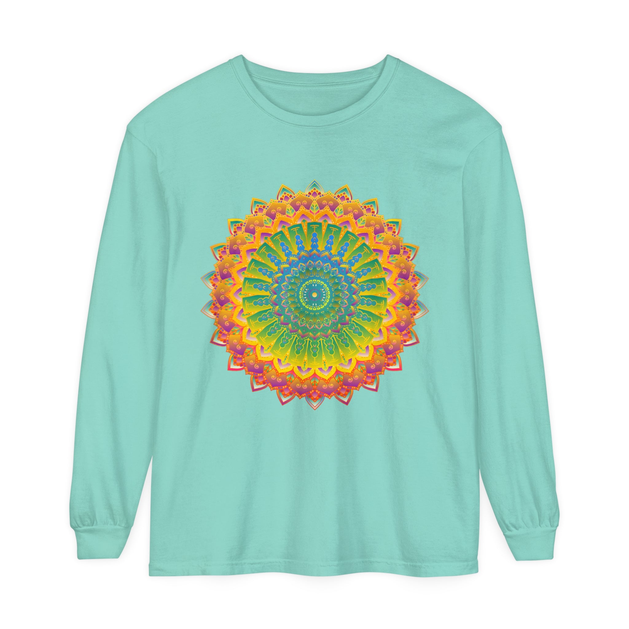 Stylish and unique long sleeve shirt with intricate mandala print