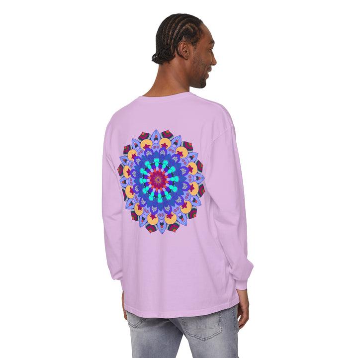 Colorful and intricate mandala design long sleeve t-shirt for a vibrant look