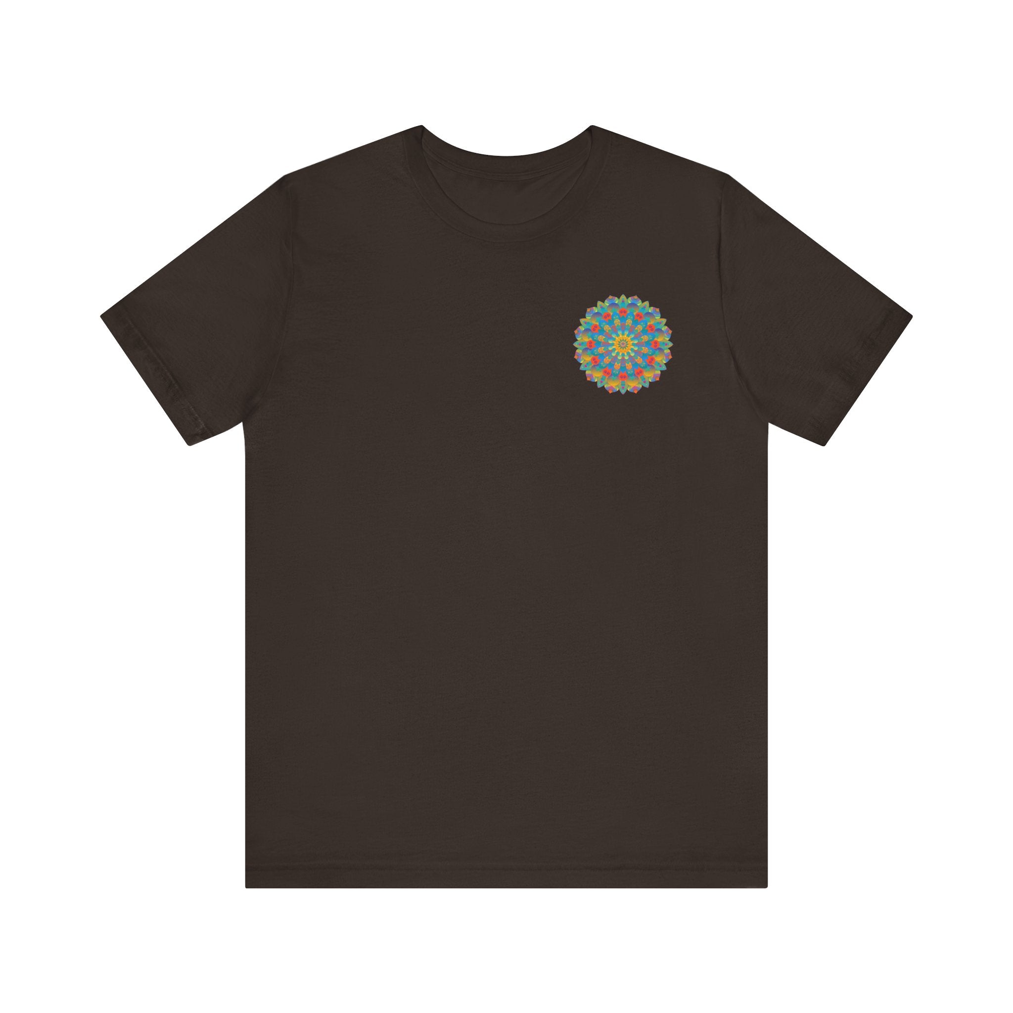 Colorful and intricate psychedelic mandala t-shirt depicting spiritual peace and tranquility