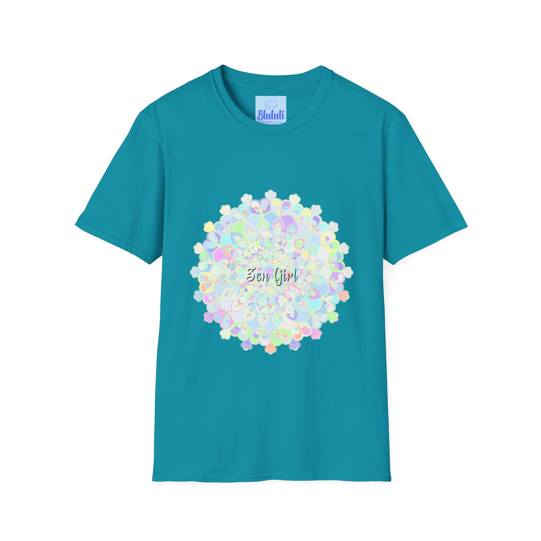 Colorful mandala t-shirt with intricate and unique design for a stylish and eye-catching fashion statement