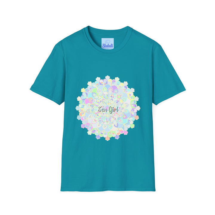 Colorful mandala t-shirt with intricate and unique design for a stylish and eye-catching fashion statement