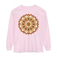 Unisex tee with intricate mandala design in black and white