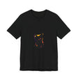 Black Cat Mystery - One Blue Eye T-Shirt with Intricate Design and Soft Fabric