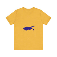 A soft black cat mystery watercolor t-shirt, perfect for cat lovers