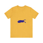 A soft black cat mystery watercolor t-shirt, perfect for cat lovers