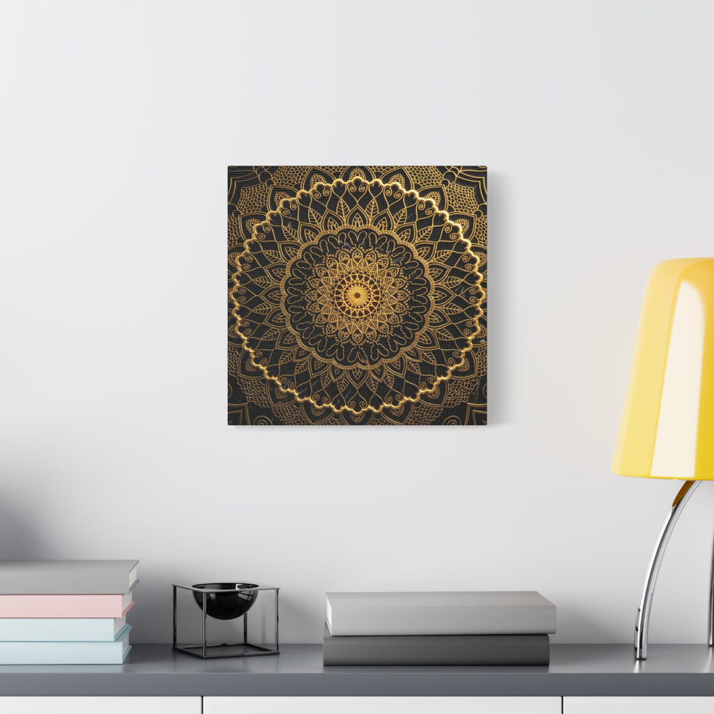 Himmlische Geometrie auf Marmor – gespannte Leinwand mit mattem Finish
