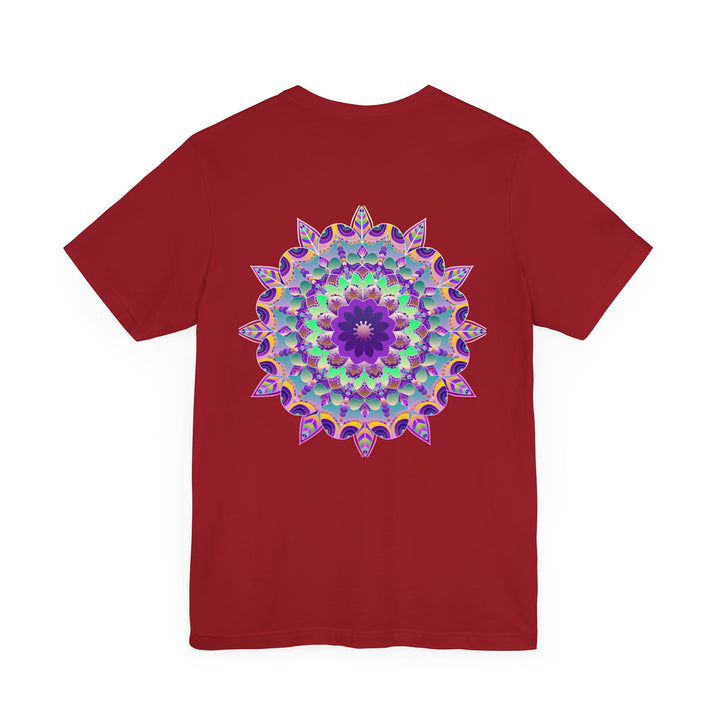 Colorful mandala tee featuring intricate design for spiritual peace and harmony