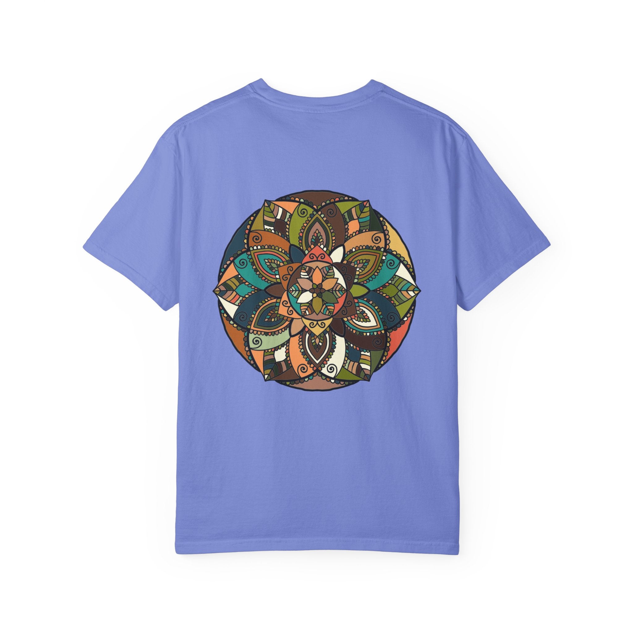 Mandala Earth Flora T-Shirt — Earthy Tones Geometric Art Tee