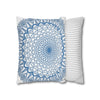 Spun Polyester Square Pillowcase with Original Hand-drawn Mandala Art