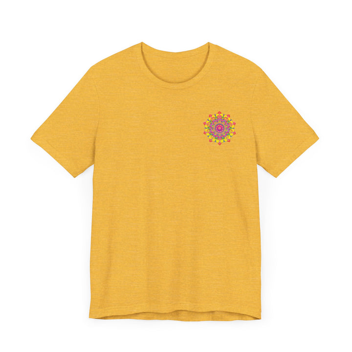 Vibrant Mandala Tee featuring intricate designs symbolizing spiritual peace and harmony, perfect for expressing your inner tranquility and enlightenment