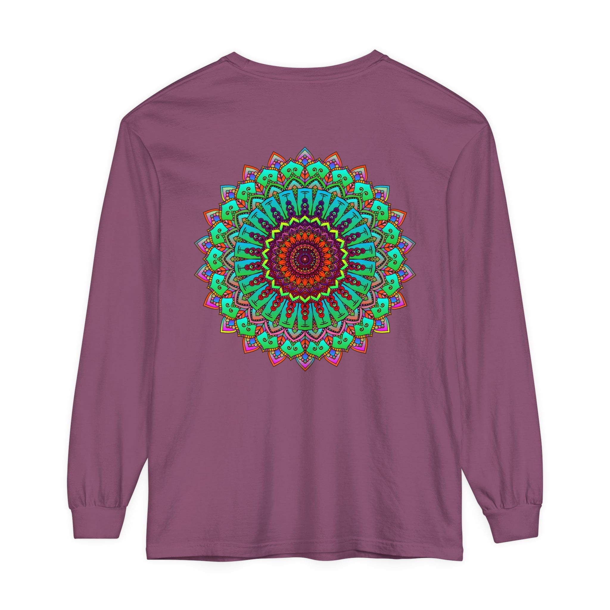 Vibrant Mandala Long Sleeve T-Shirt - Spiritual Art 27