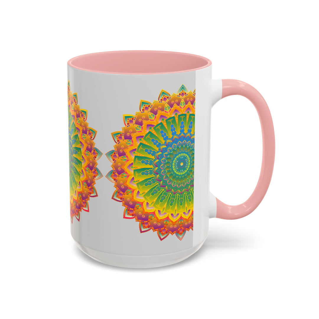  Elegant and detailed mandala pattern on a stylish coffee mug