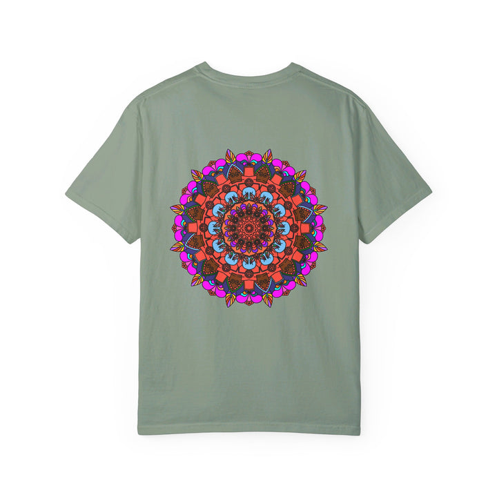 Unisex Mandala T-Shirt featuring Hand-Drawn Mandala Art on 100% Ring-Spun Cotton, Garment-Dyed for Extra Comfort